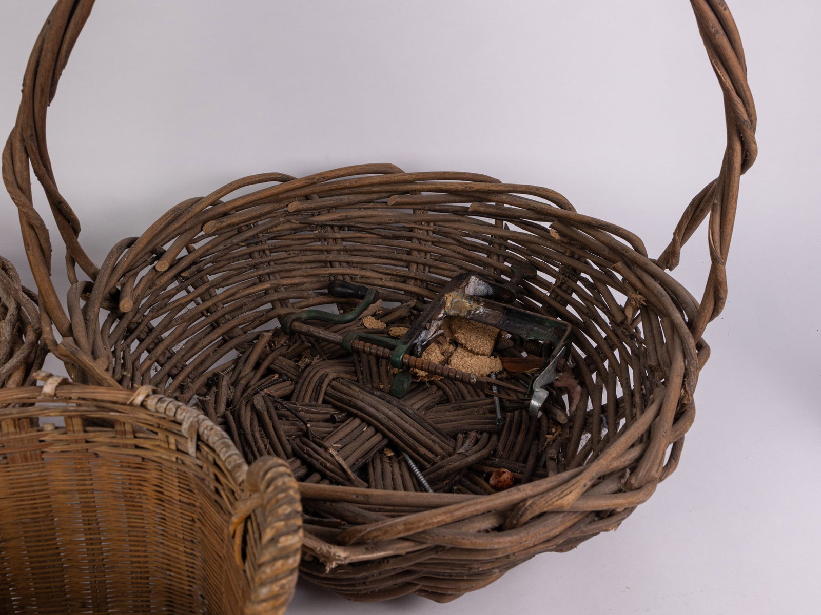 Three Vintage Woven Baskets - 4