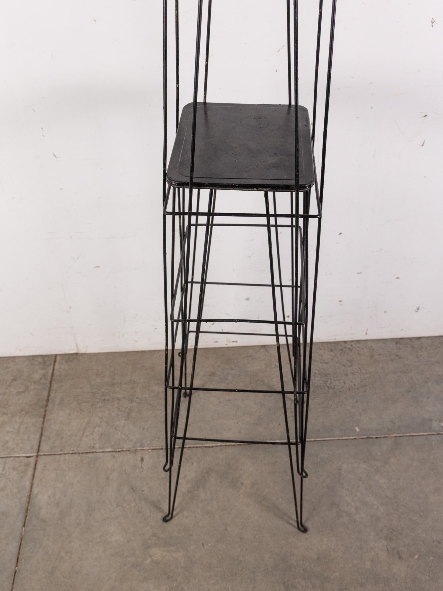 Two Vintage Mid Century Metal Stools - 2