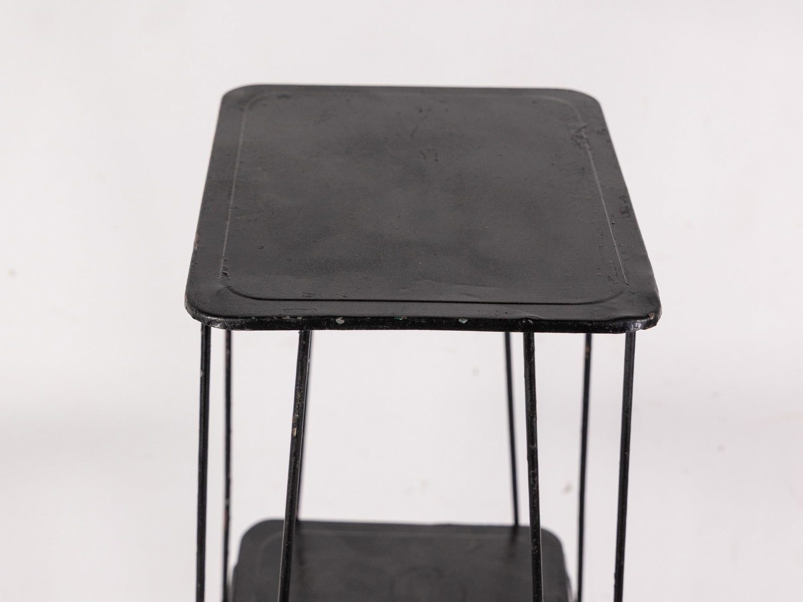 Two Vintage Mid Century Metal Stools - 3