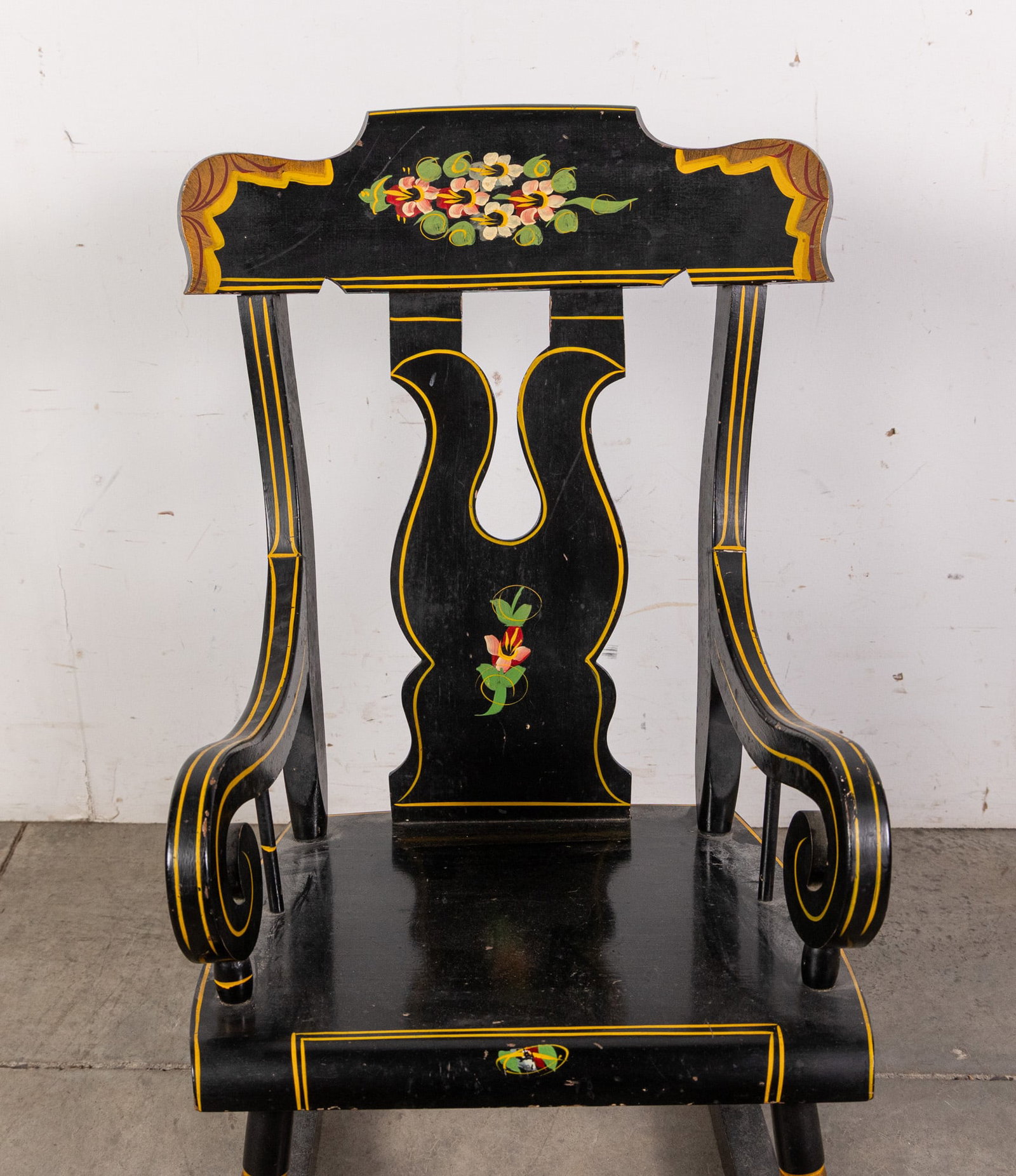 Painted Children's Rocking Chair and Stool - 3