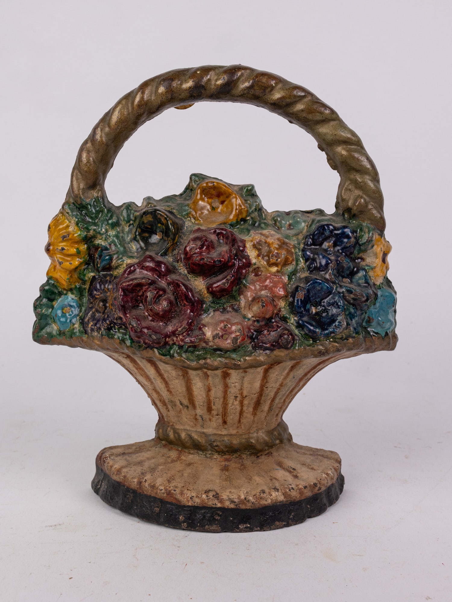 Cast Iron Basket of Flowers Vintage Doorstop: Cast Iron Basket of Flowers Vintage Doorstop Size 10" H Literature Brooks Auction – Online Auction Terms & Conditions Contact: (856) 694-2960 | info@brooks.auction READ BEFORE YOU BID: We want