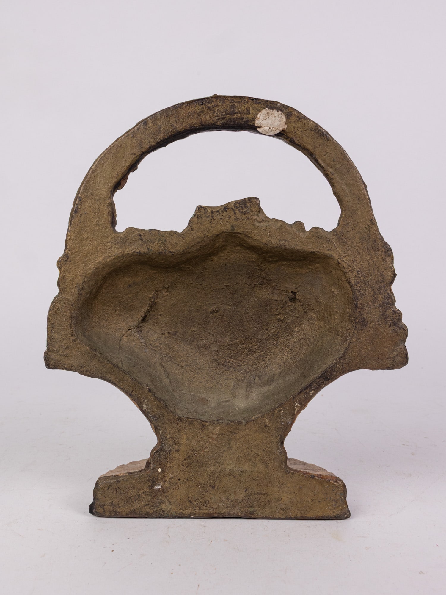 Cast Iron Basket of Flowers Vintage Doorstop - 3