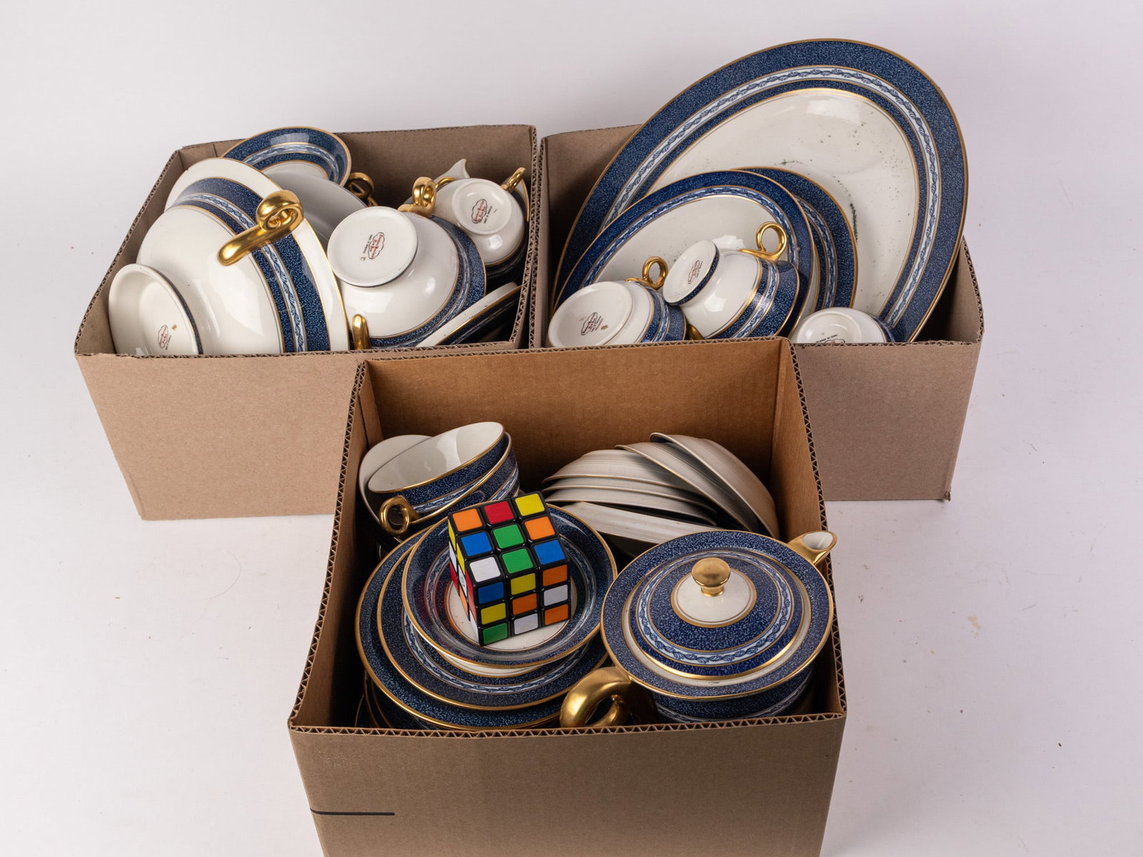 Theodore Haviland Mosaic Cobalt Porcelain Dish Set - 2
