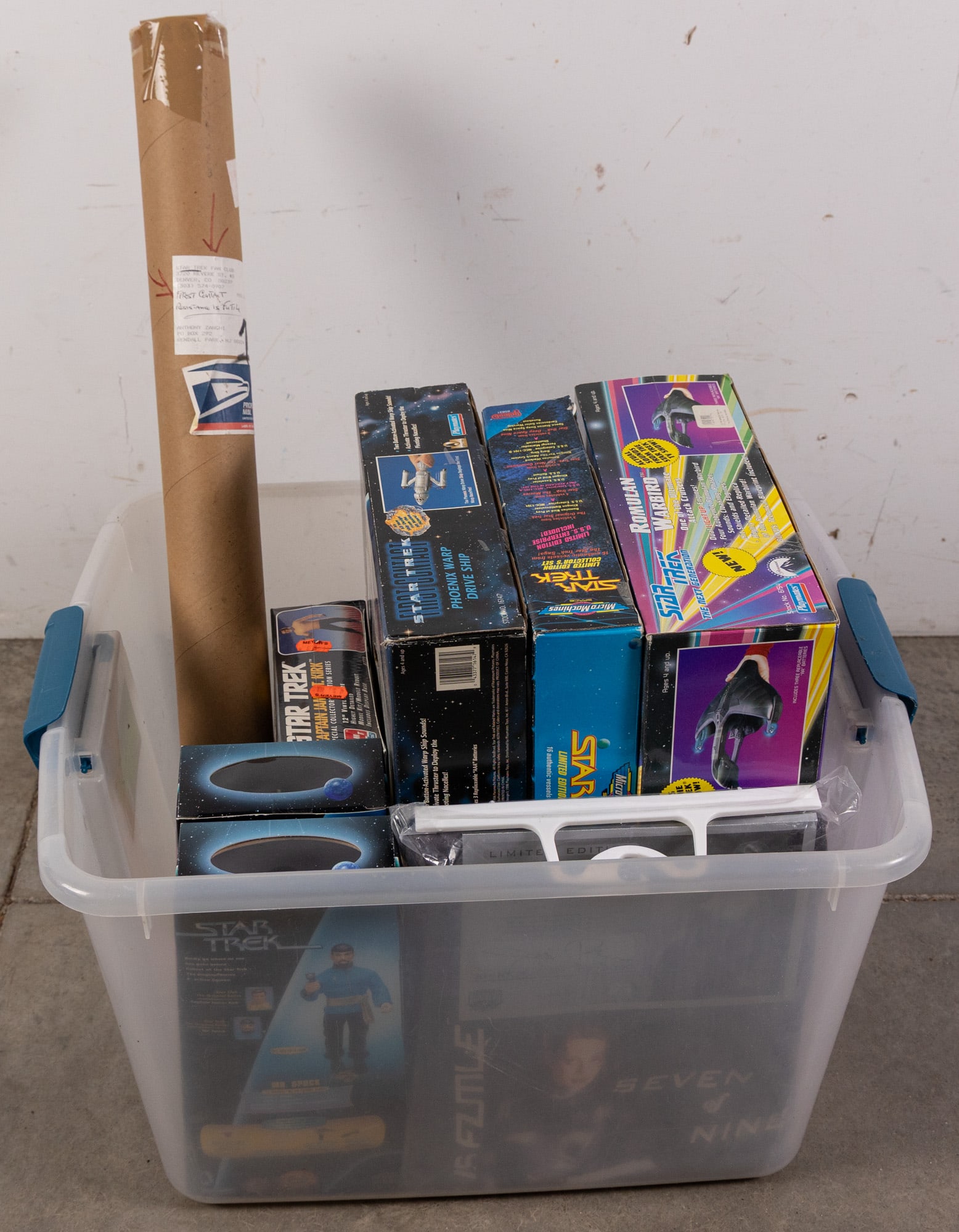 Star Trek Assortment Lot: Star Trek The Next Generation: Romulan Warbird - Star Trek First Contact: Phoenix Warp Drive Ship - and more! Size 13" x 21" x 18" Literature Brooks Auction – Online Auction Terms & Conditions