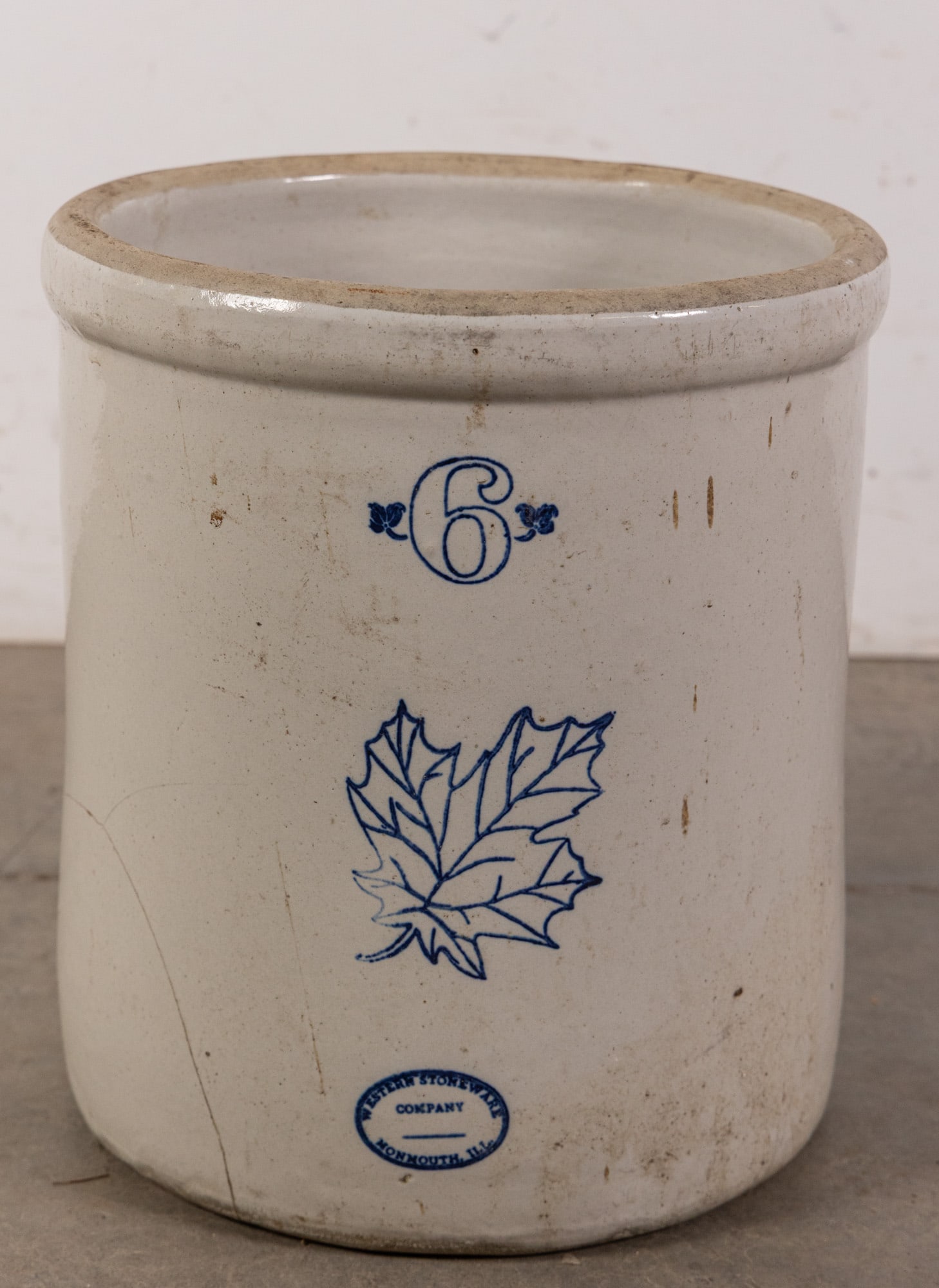 Vintage 6 Gallon Western Stoneware Crock (1 of 3)