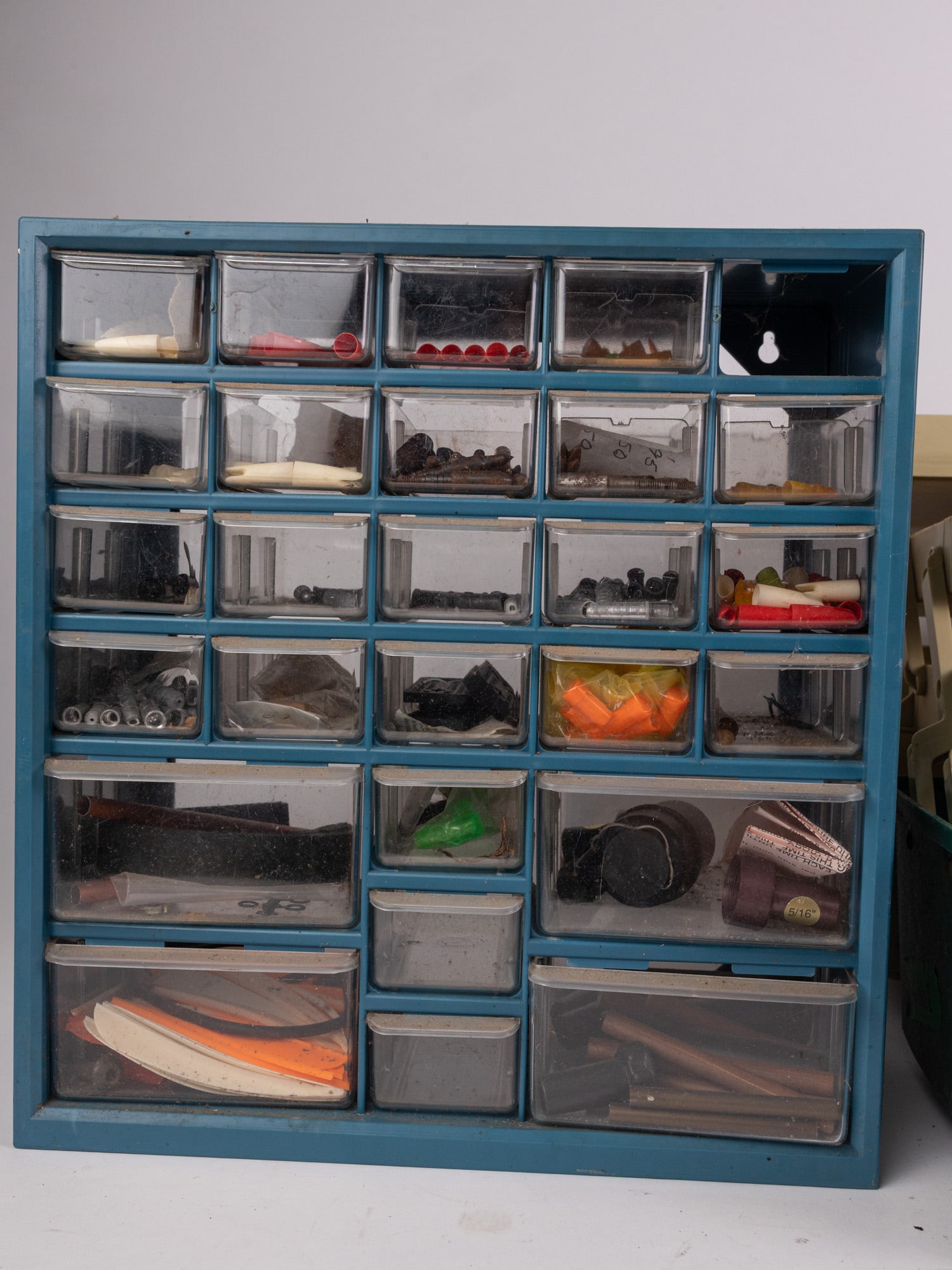 Vintage Tackle Box and Assorted Bits/Hardware - 3