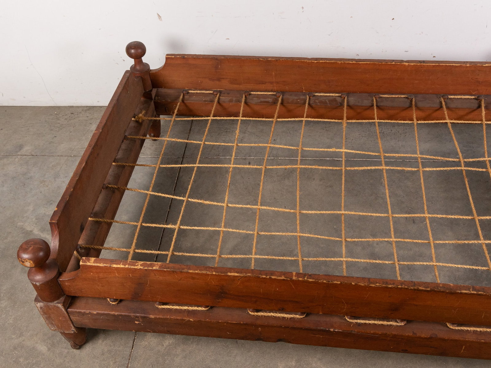 Antique Early Rope Toddler Bed Frame - 2
