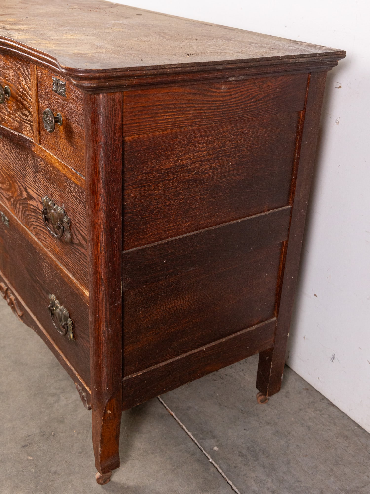 Vintage Victorian Style Oak Chest of Drawers - 5