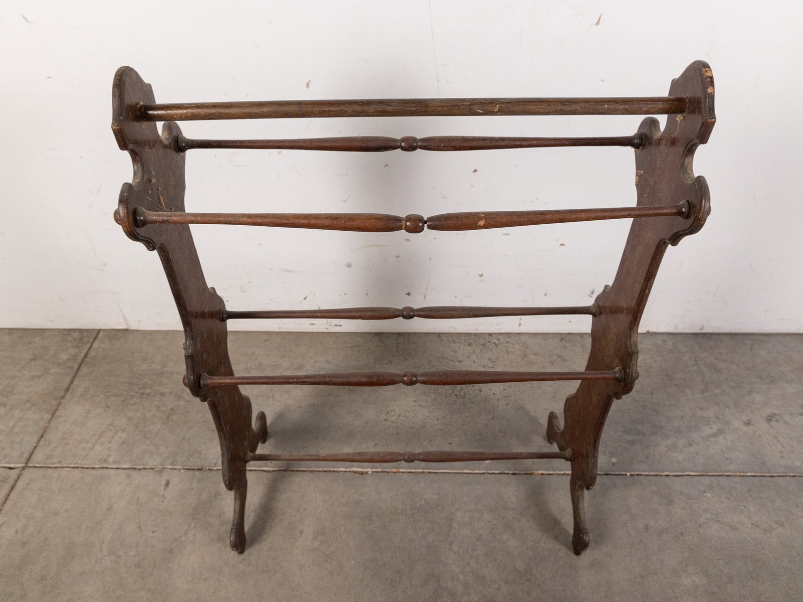 Vintage Hard-Turned Towel Rack - 2