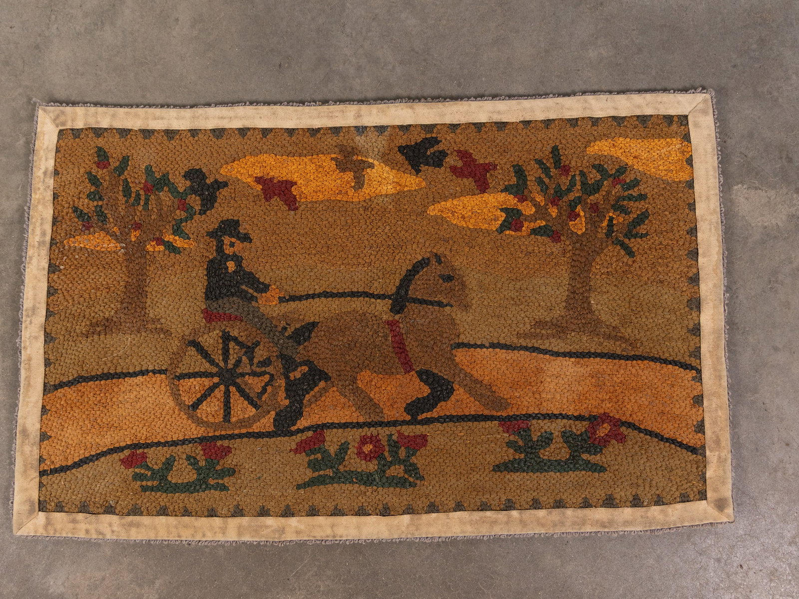 Vintage Hand Hooked Wool Rug - 2