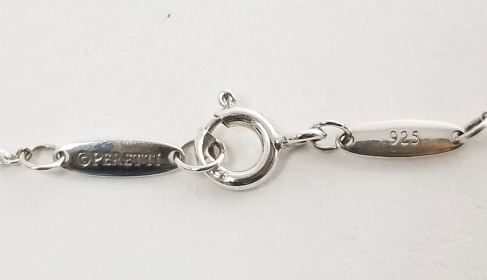 Tiffany and Co. Elsa Peretti "M" Initial Necklace in Sterling Silver - 4
