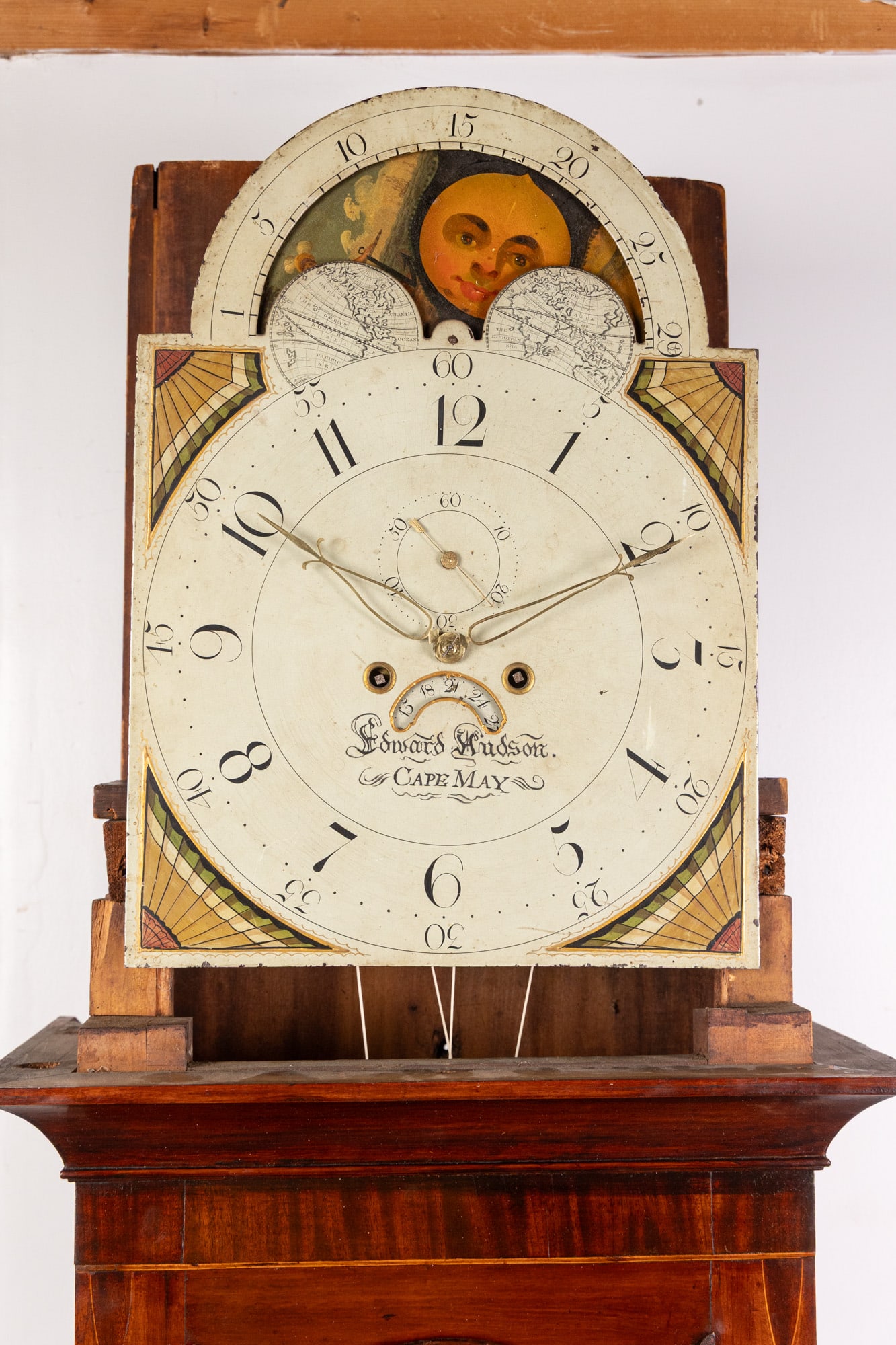 Edward Hudson, Cape May, New Jersey Tall Case Clock c. 1790-1820 - 2