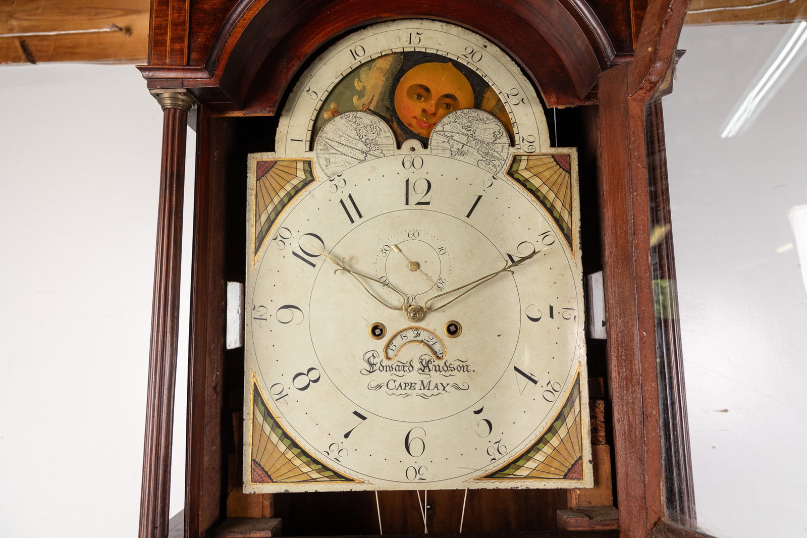 Edward Hudson, Cape May, New Jersey Tall Case Clock c. 1790-1820 - 7