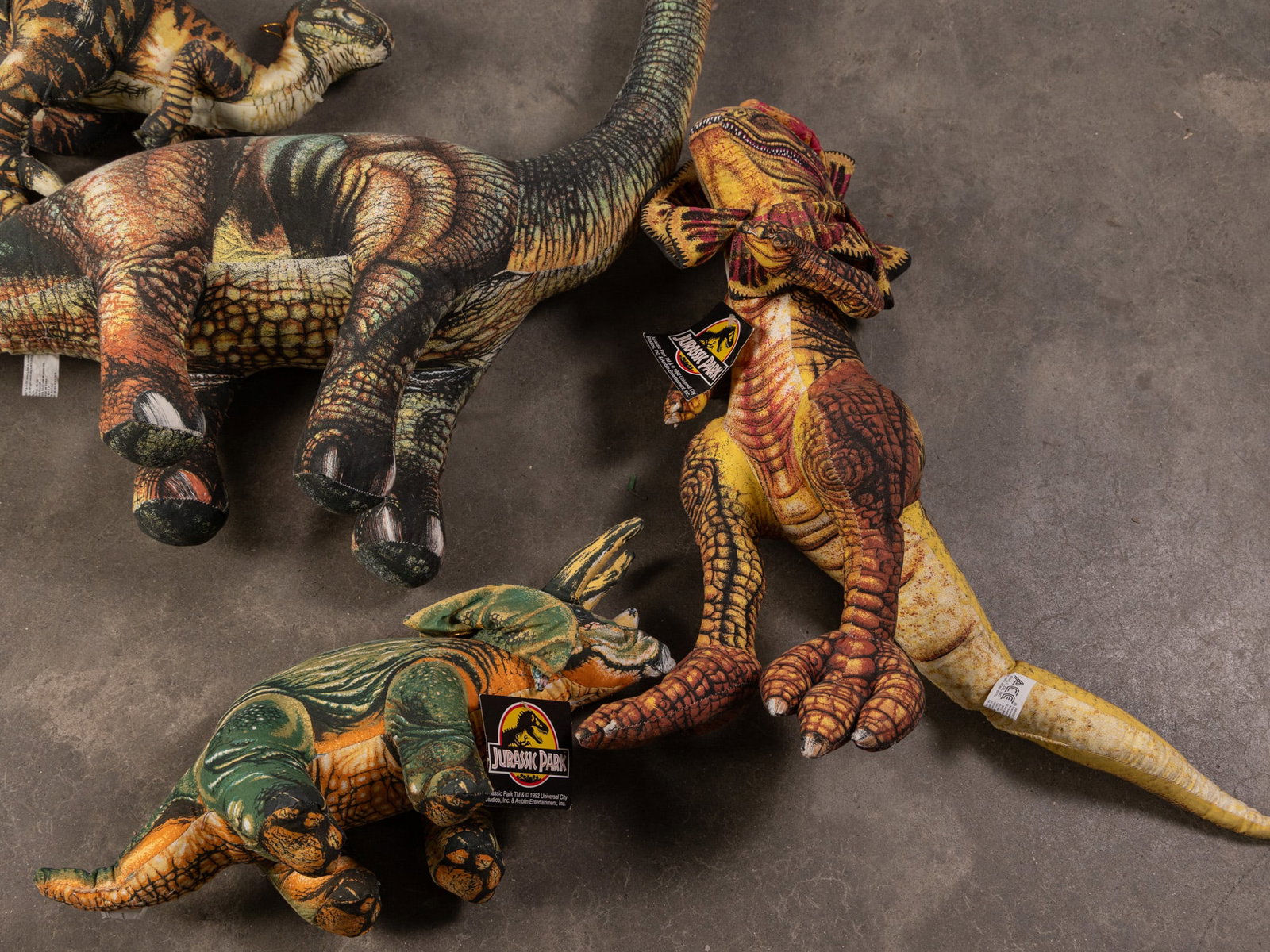 Four 1990's Jurassic Park Stuffed Animal Dinosaurs - 3