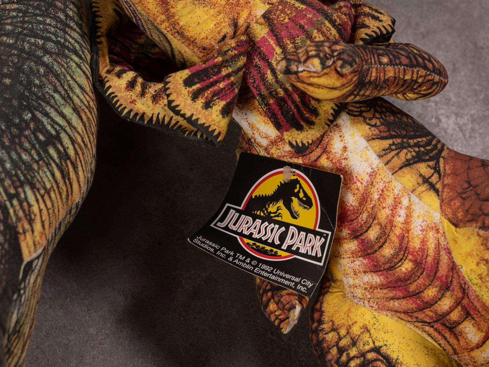 Four 1990's Jurassic Park Stuffed Animal Dinosaurs - 4