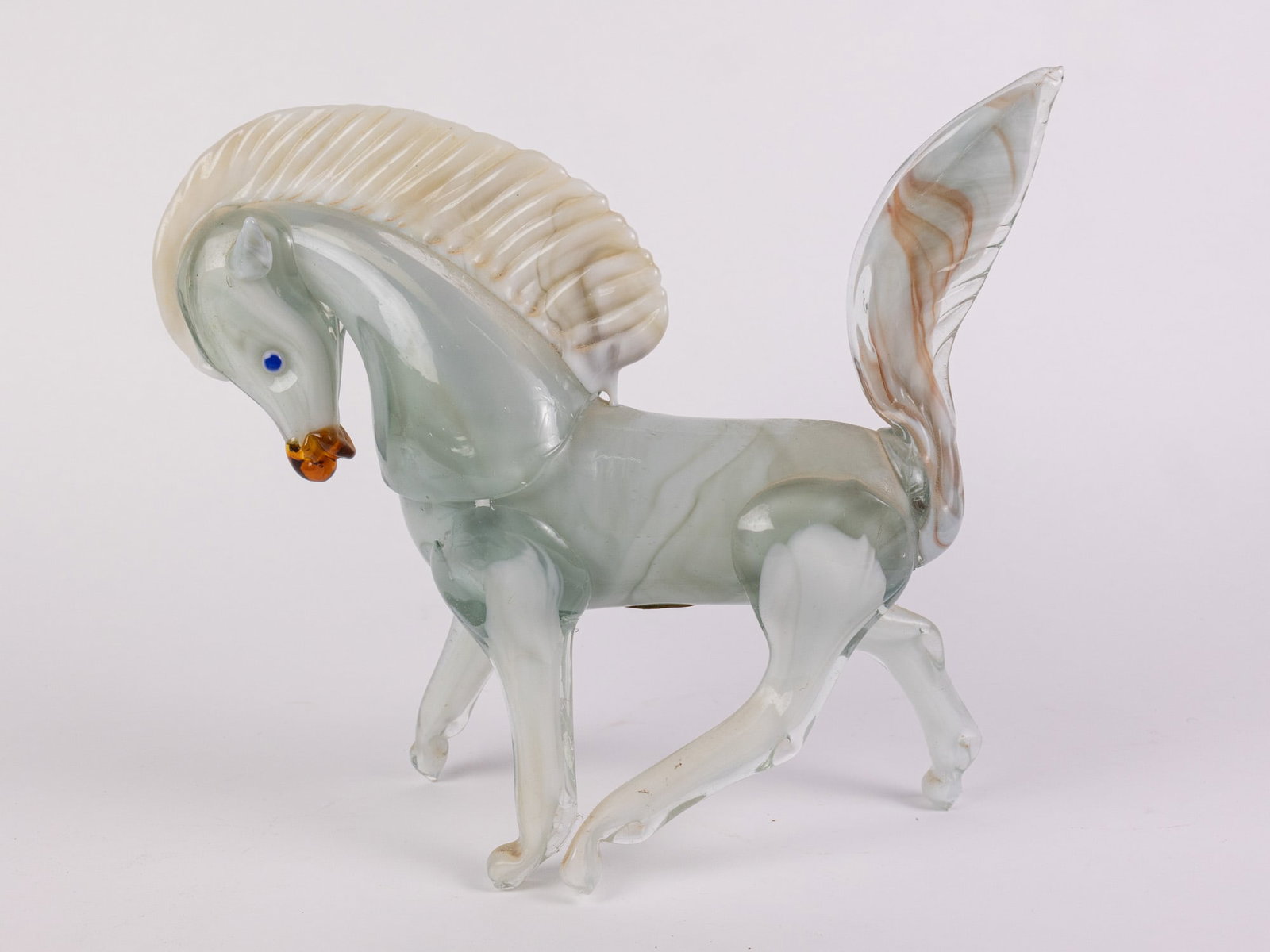 Art Glass 10" Horse Sculpture - 7