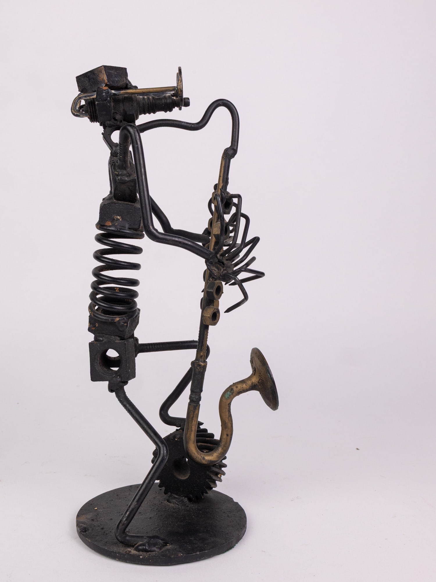 Folk Art Metal Figural Whimsical Industrial Sculpture - 5