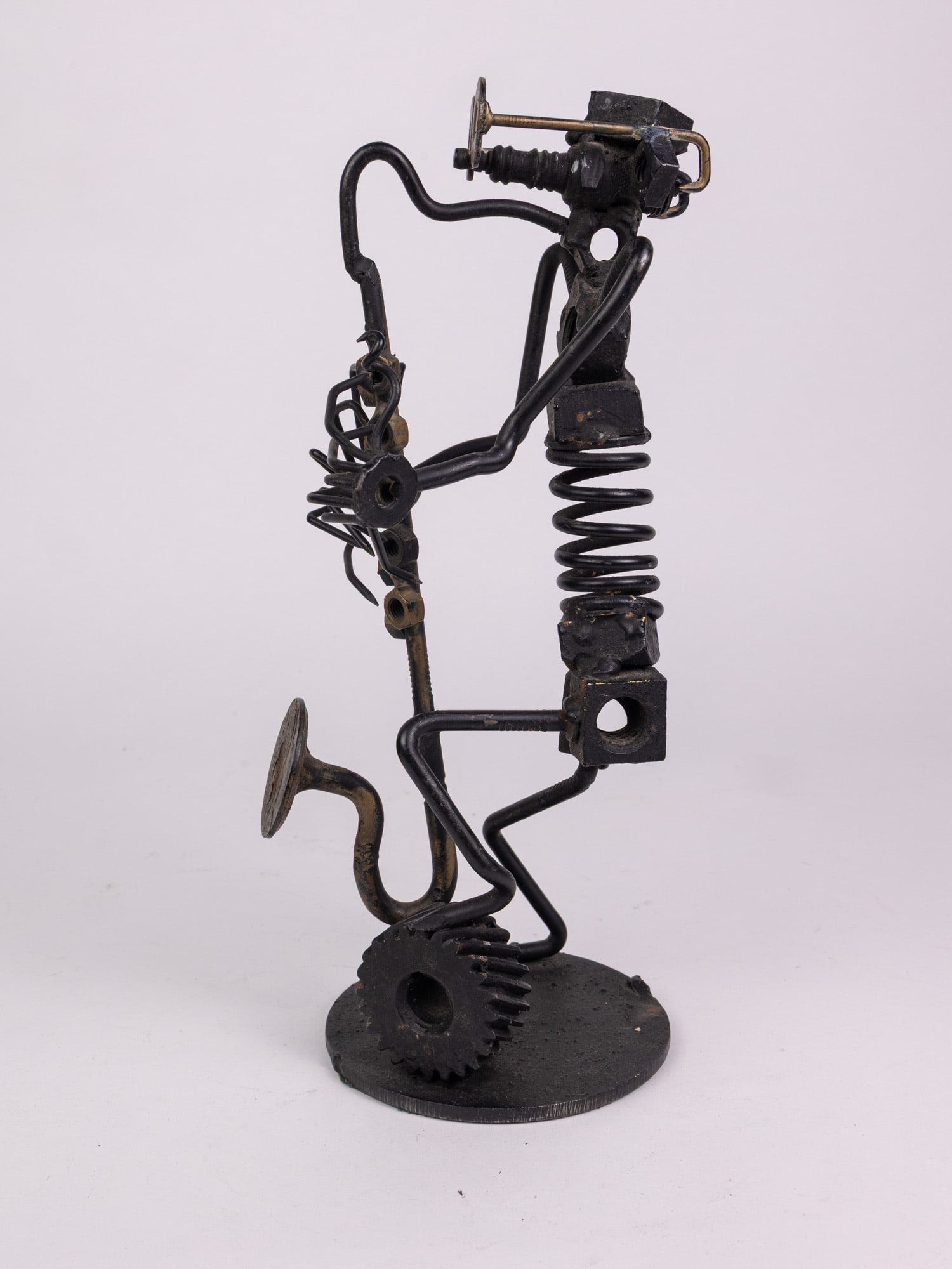 Folk Art Metal Figural Whimsical Industrial Sculpture - 6