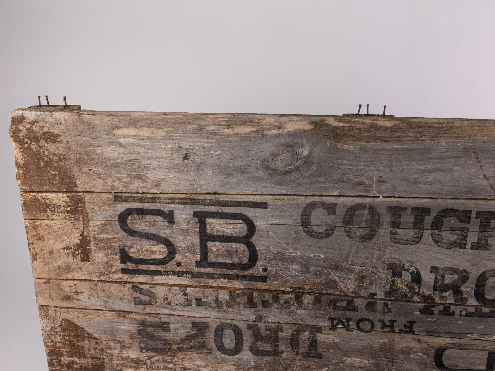 S.B. Cough Drops Primitive Wooden Sign - 3