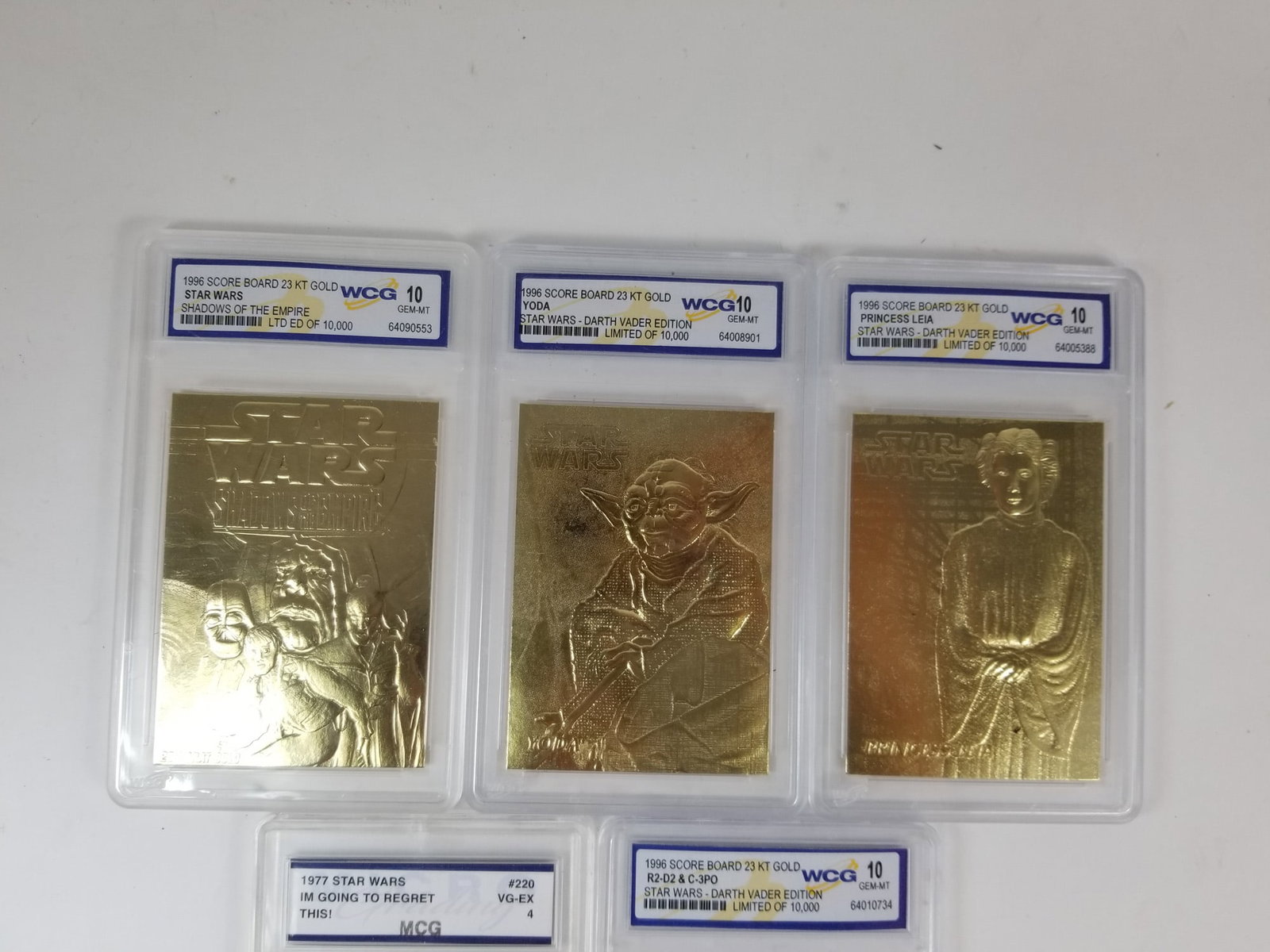 Five Star Wars Graded Collectible Cards Ft. Gold Cards - 3