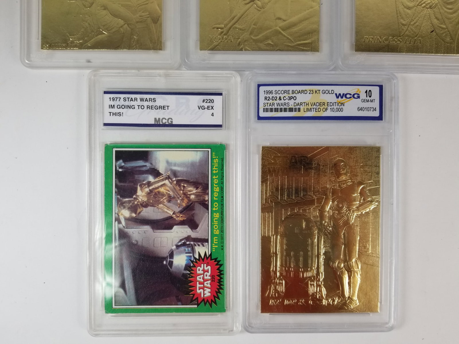 Five Star Wars Graded Collectible Cards Ft. Gold Cards - 4