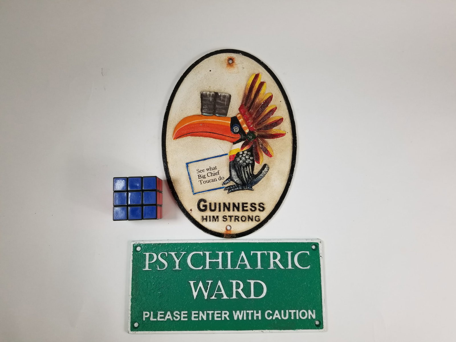 Two Decorative Cast Iron Signs - 2