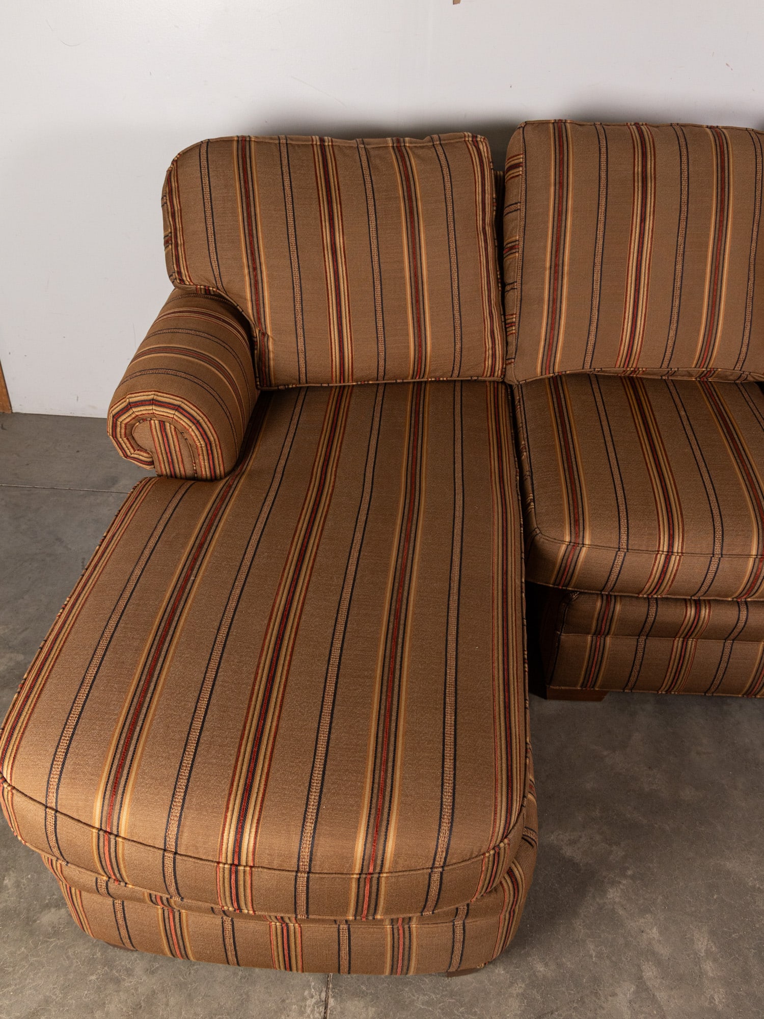Vintage Sherrill Striped Sectional Sofa - 2