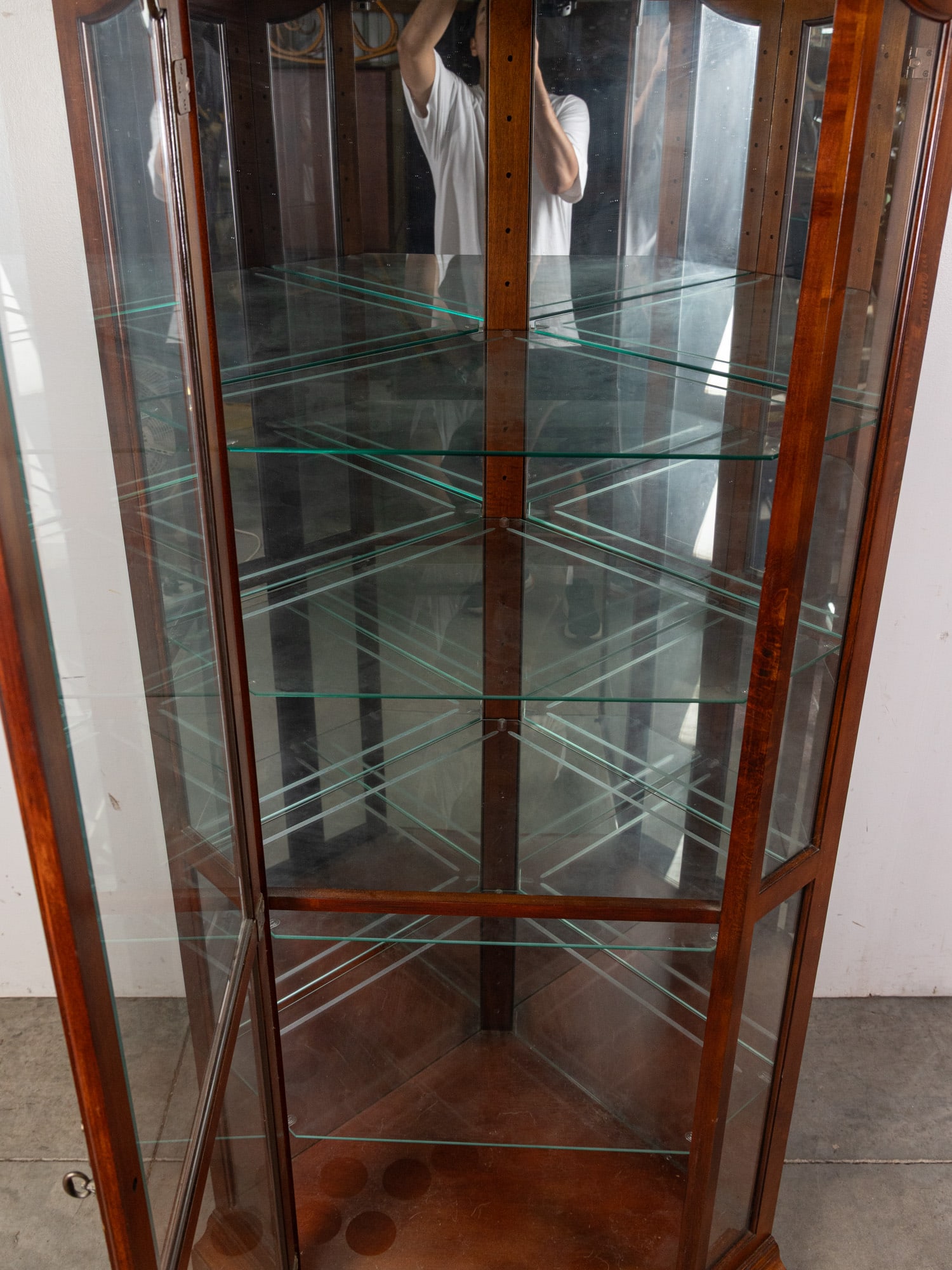 Vintage Glass Front Curio Case - 5