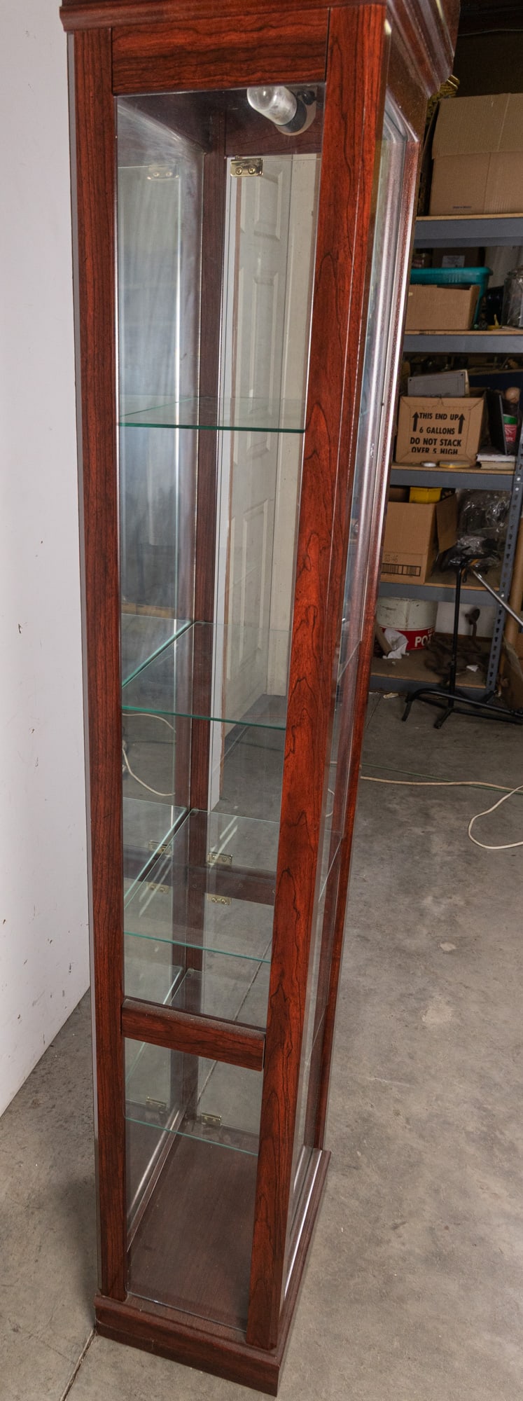Vintage Glass Front Lighted Curio Cabinet - 4