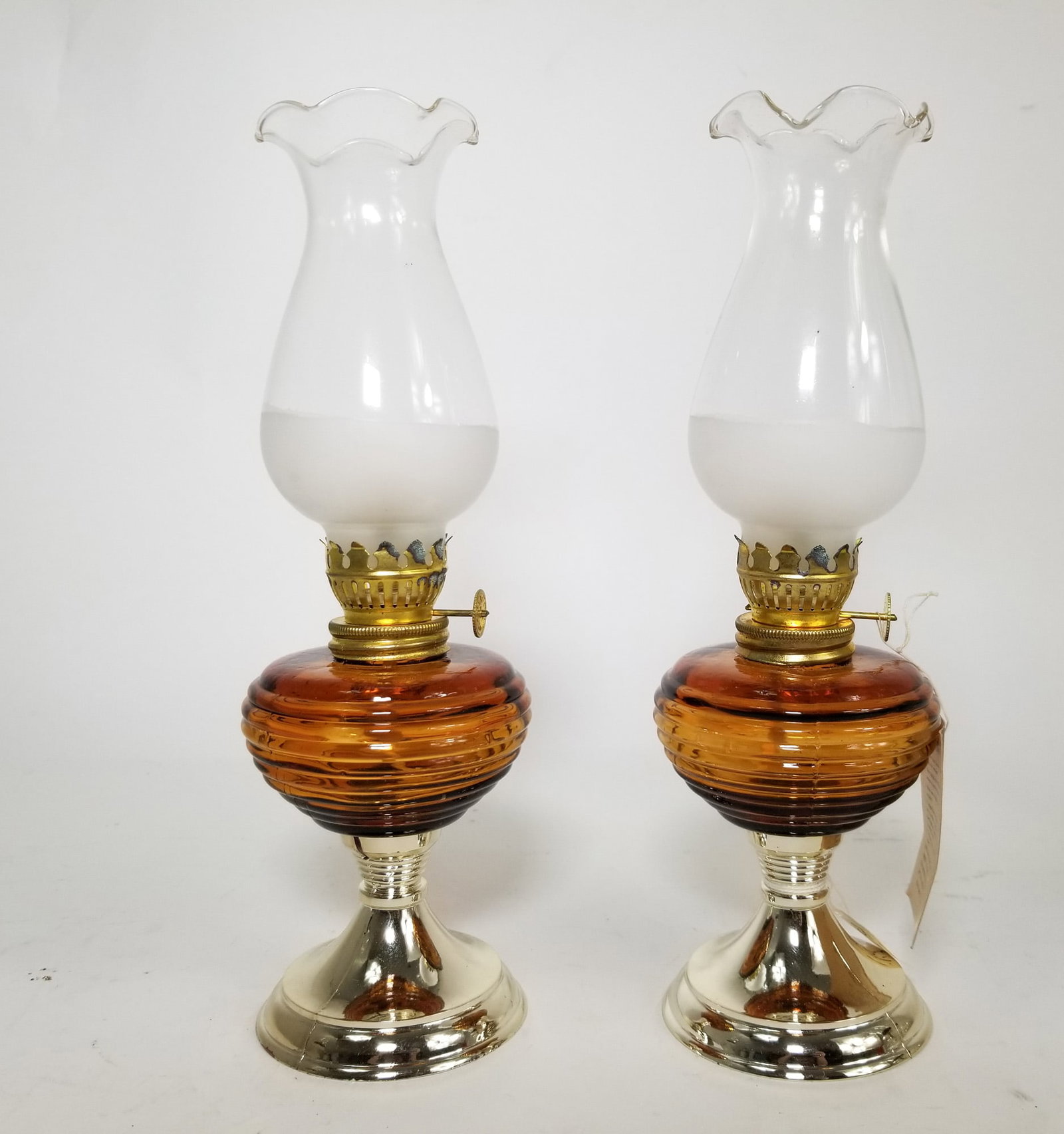 Assortment of Antique Oil Kerosene Lamps - 4
