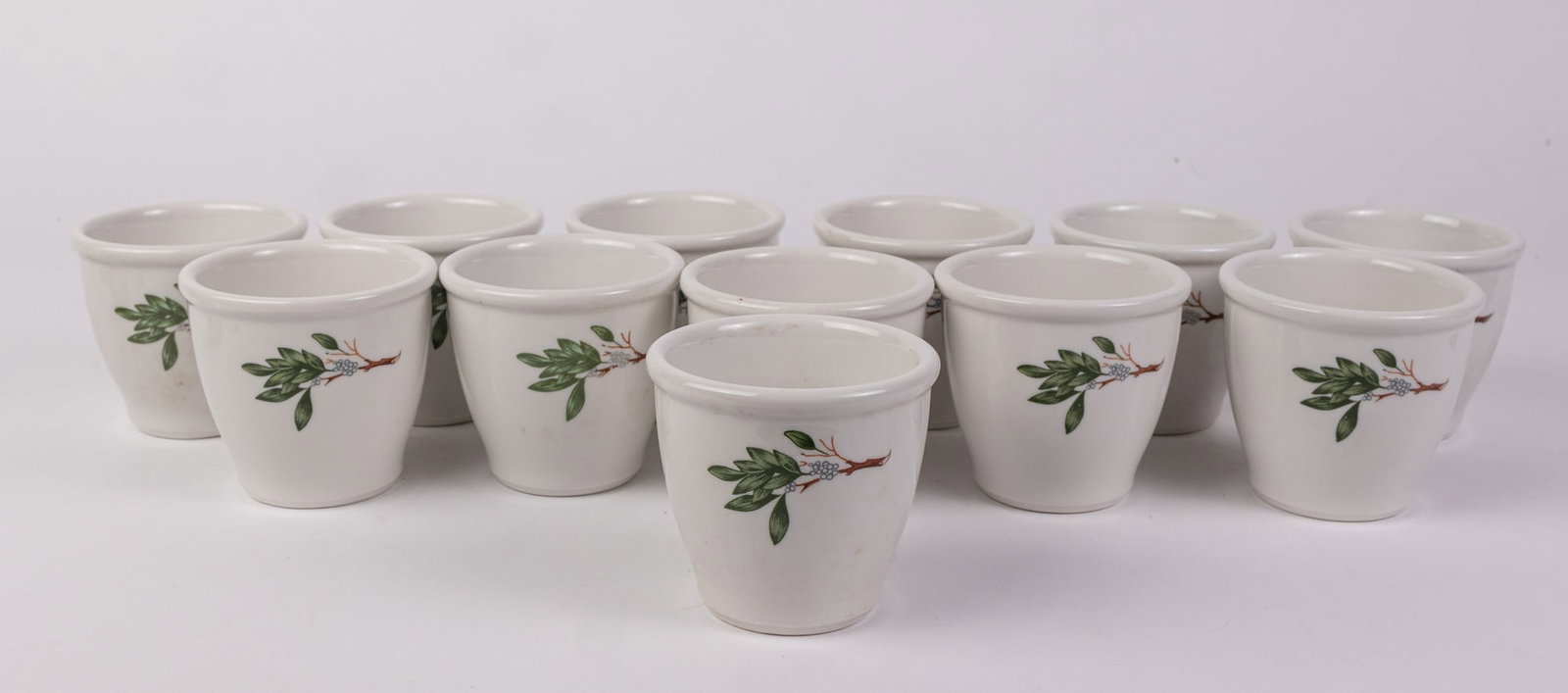 Lot of Twelve Chalfonte-Haddon Hall Mayer China Cups: Lot of Twelve Chalfonte-Haddon Hall Mayer China Cups Size 7" x 12" x 12" Literature Brooks Auction – Online Auction Terms & Conditions Contact: (856) 694-2960 | info@brooks.auction READ BEFORE