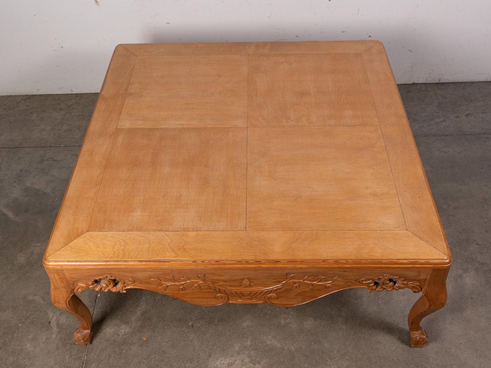 Vintage Neoclassical Motif Antique Inspired Wooden Coffee Table - 2