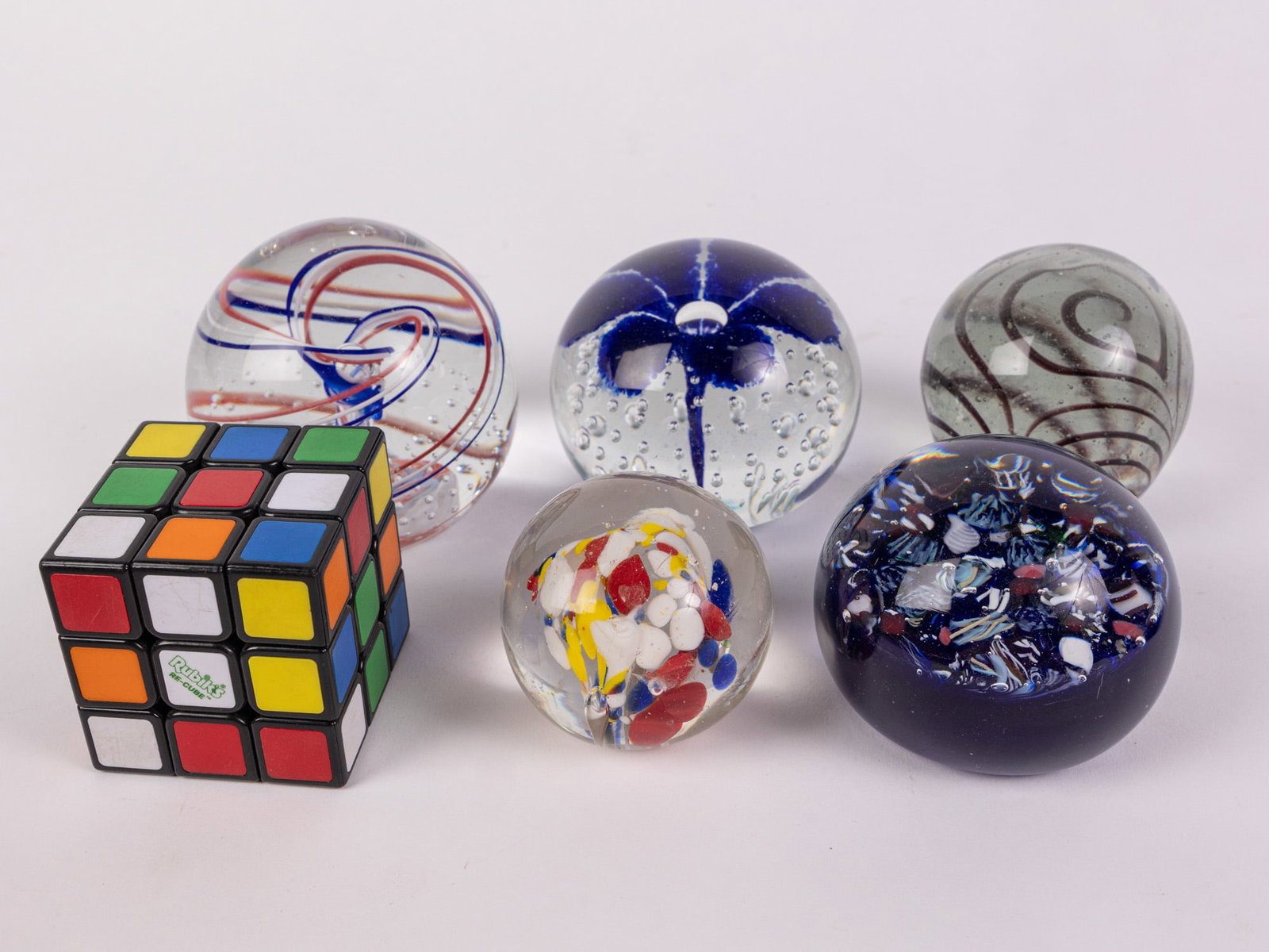 Lot of Assorted Art Glass Paperweights - 2
