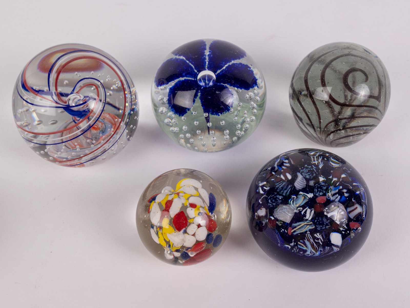 Lot of Assorted Art Glass Paperweights - 3