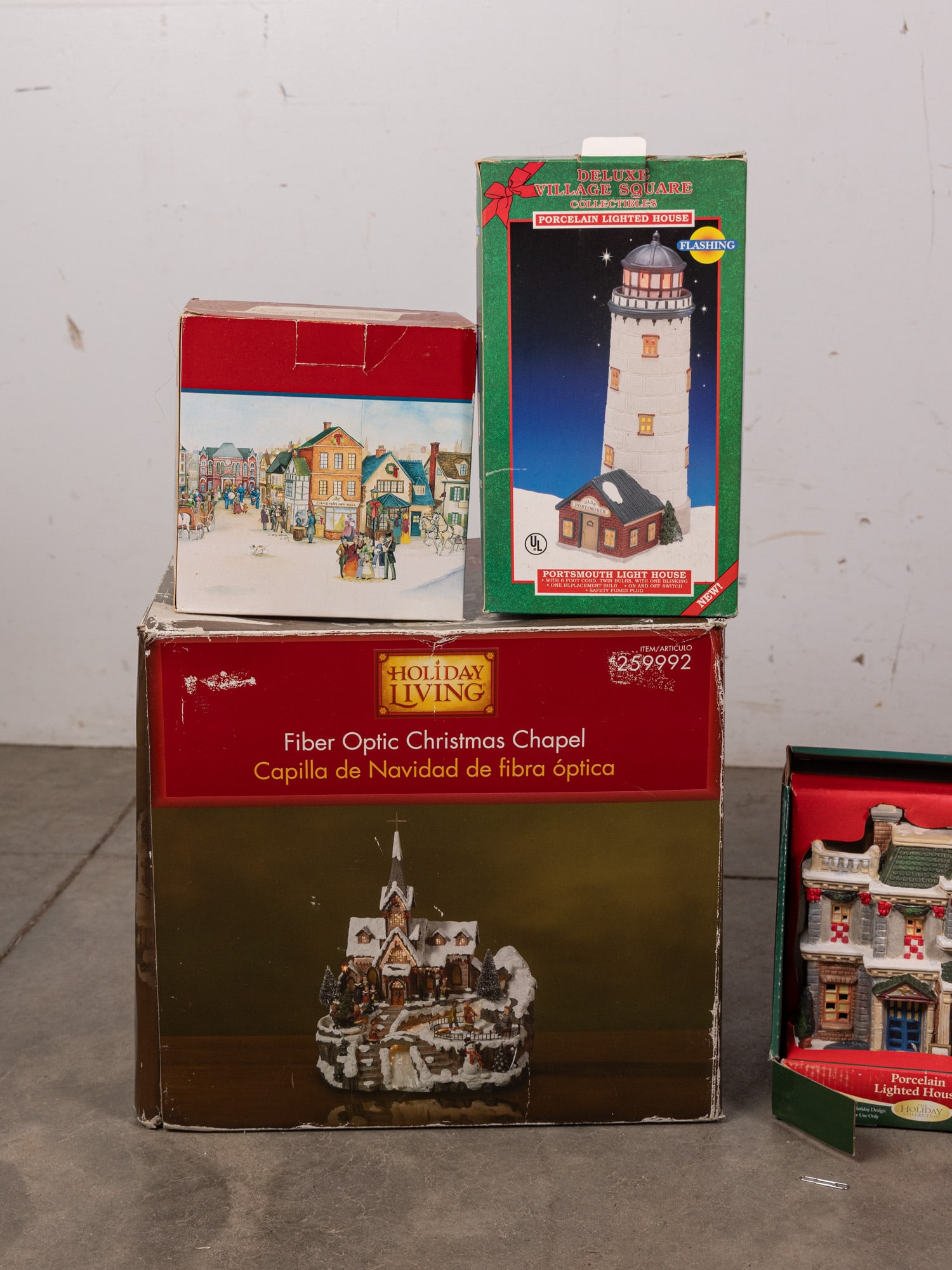 Assorted Vintage Decorative Lighted Christmas Houses - 2