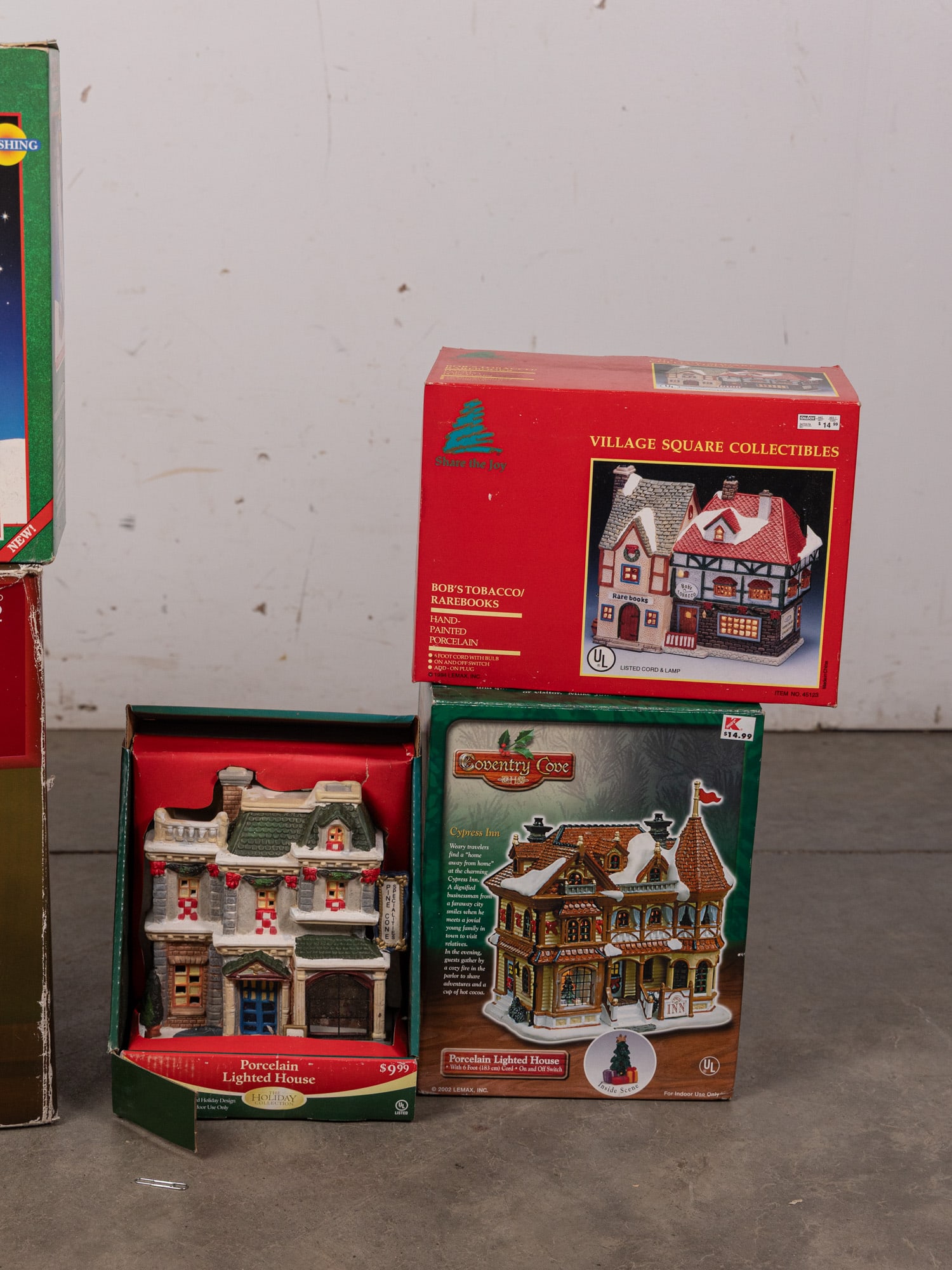 Assorted Vintage Decorative Lighted Christmas Houses - 3
