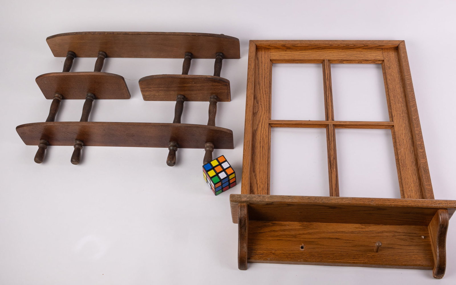 Rustic Wooden Shelf and Wall Decor - 2