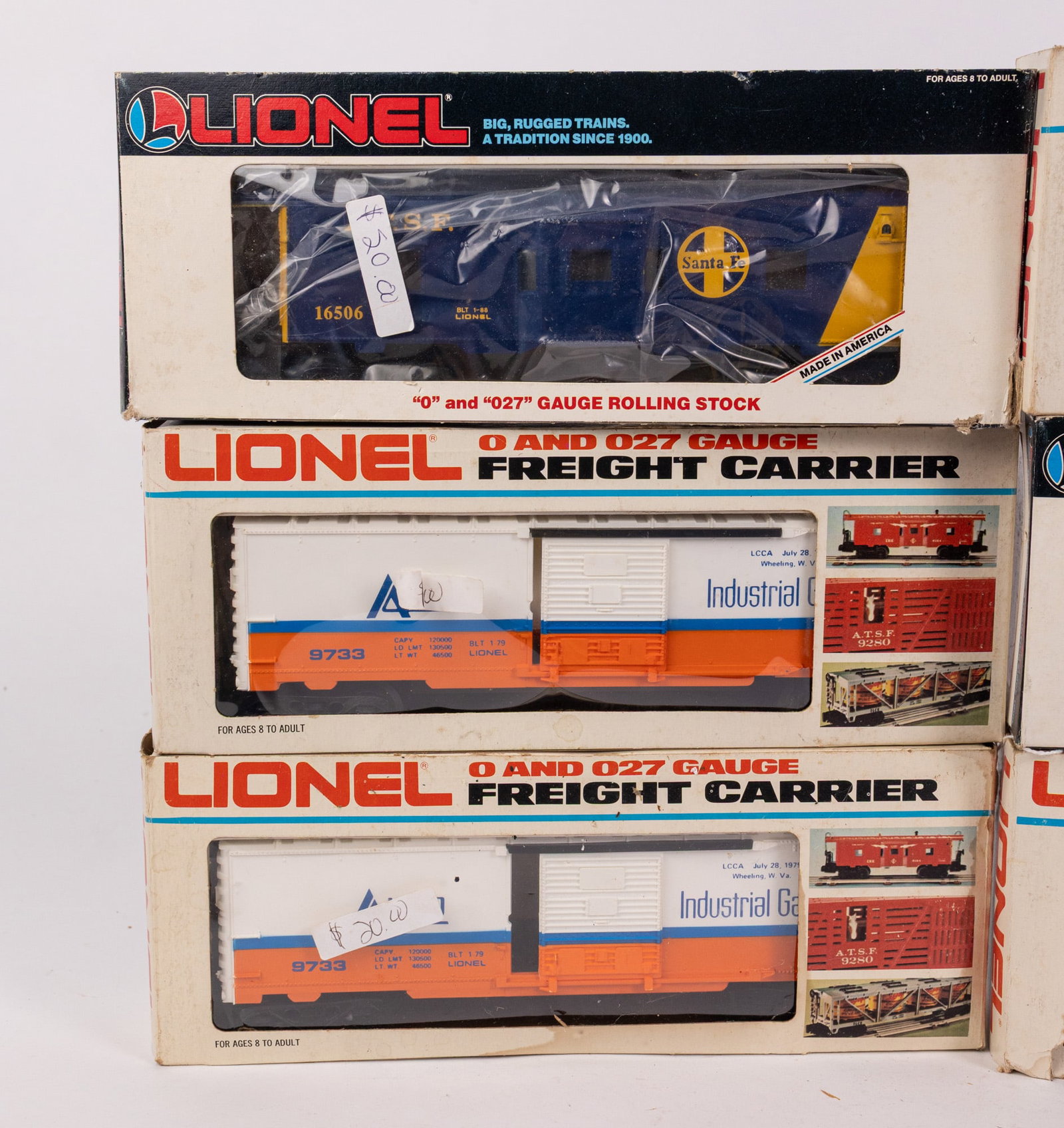 Lot of Six Vintage Lionel Model Train Cars in Box - 3