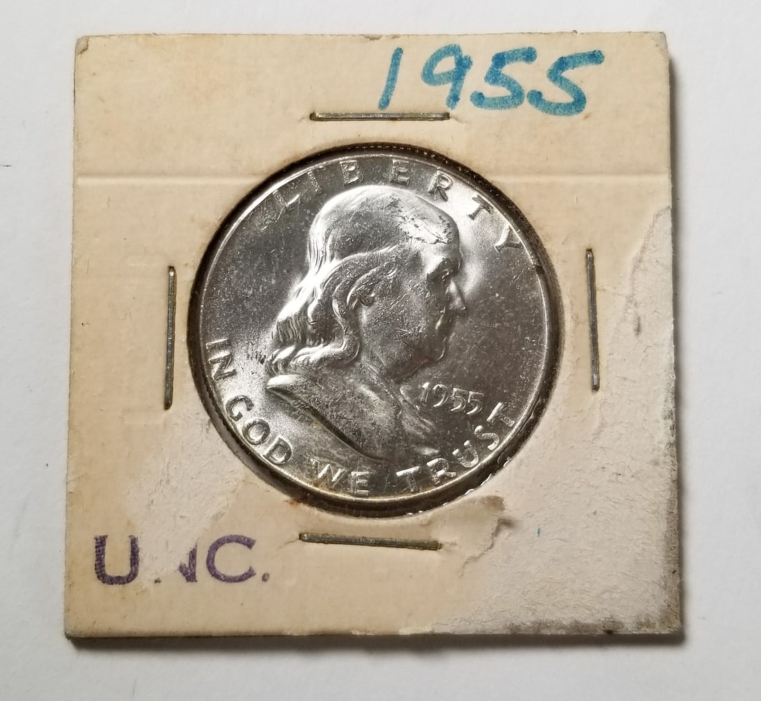 1955 Silver Franklin Half Dollar: .900 Silver Literature Brooks Auction – Online Auction Terms & Conditions Contact: (856) 694-2960 | info@brooks.auction READ BEFORE YOU BID: We want you to feel confident when bidding. Please ta