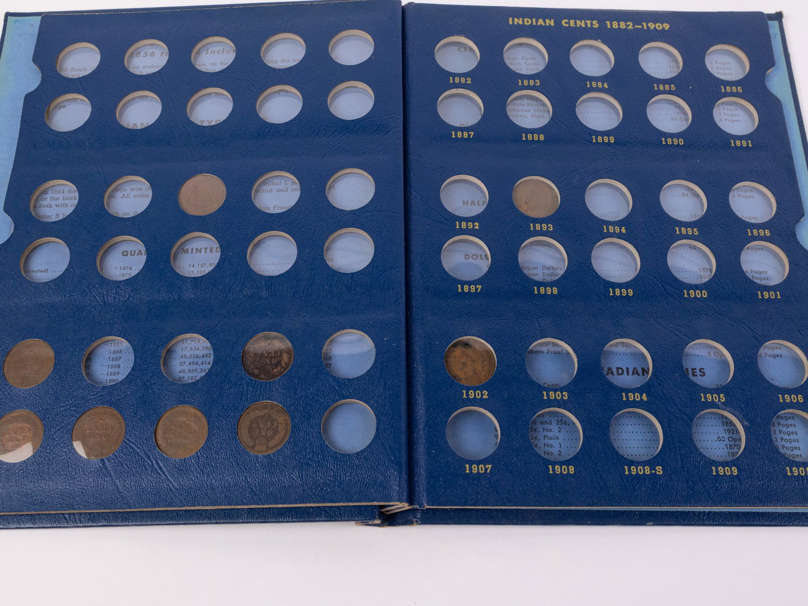 Indian Head Cent Book Containing Nine Coins - 3