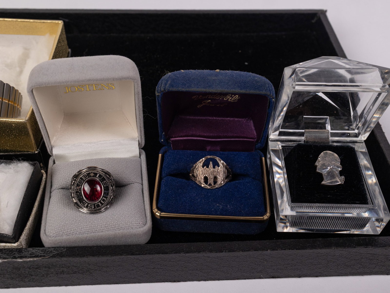 Assortment of Rings, Pins & Watch ft. Sterling Bat Ring - 4
