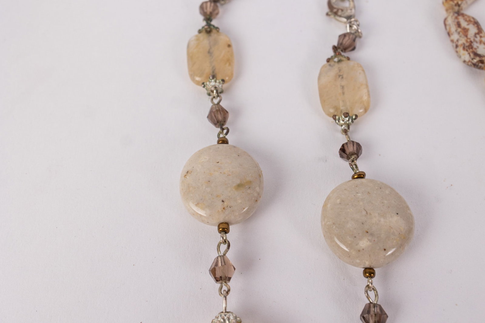 Four Glass/Stone Bead Necklaces ft. Sterling Clasp and Murano Beads - 7