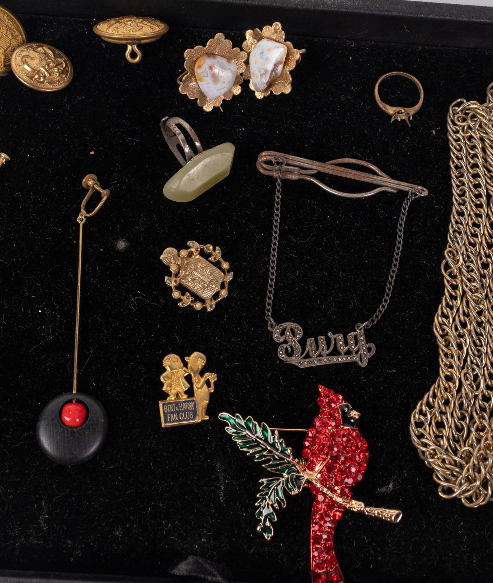 Assorted Vintage Articles ft. Sterling Marcasite Tie Clip Name Plate - 4
