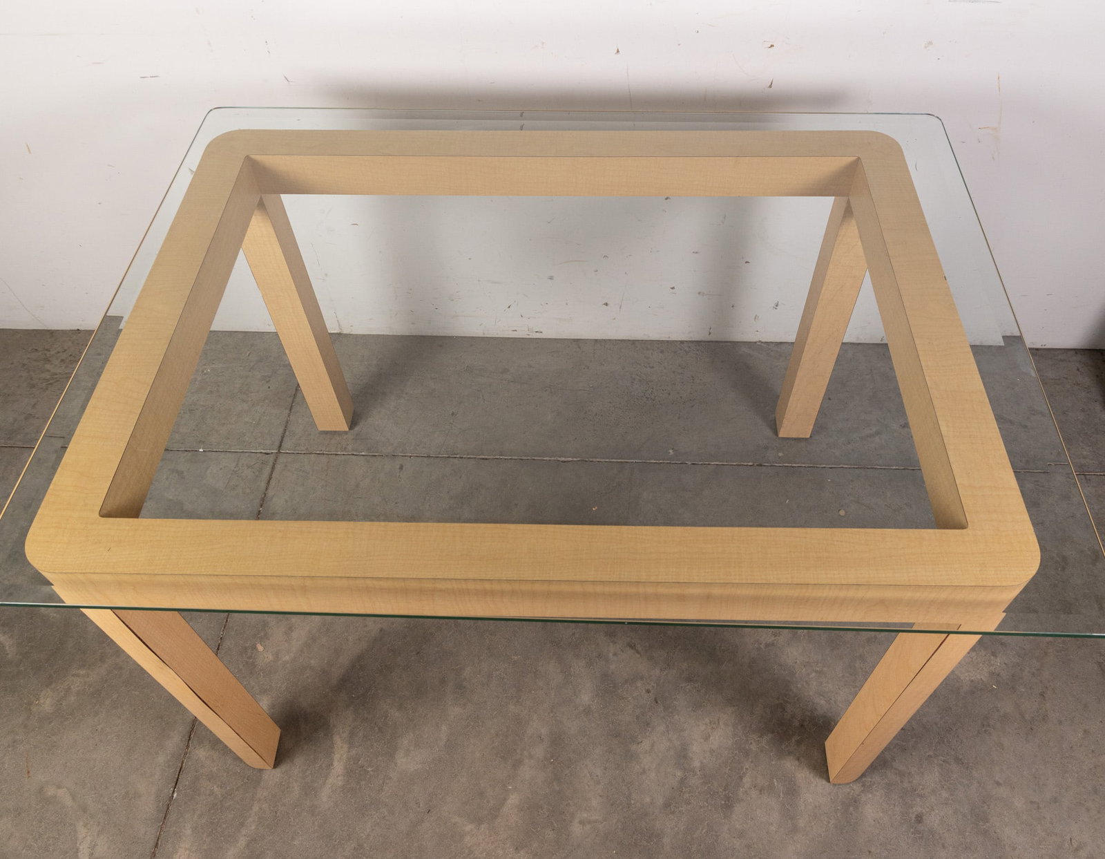 Ethan Allen Post Modern Glass Top Dining Table - 2