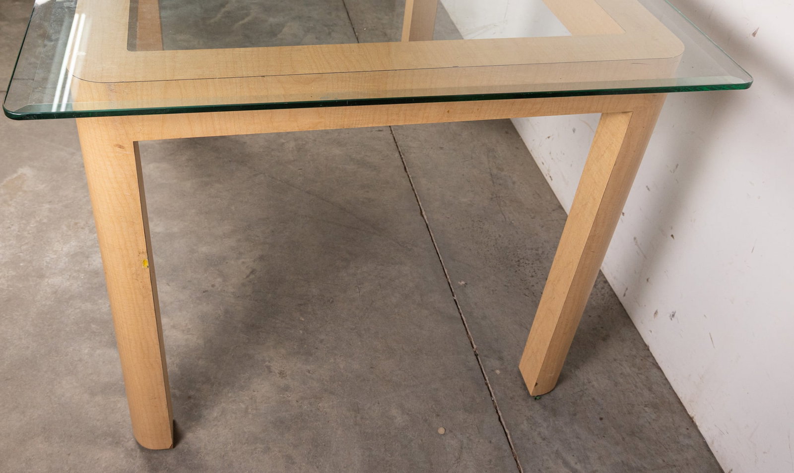 Ethan Allen Post Modern Glass Top Dining Table - 3