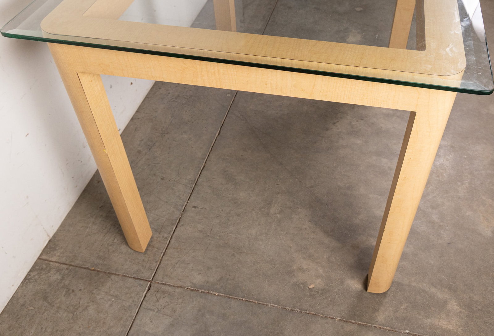 Ethan Allen Post Modern Glass Top Dining Table - 4