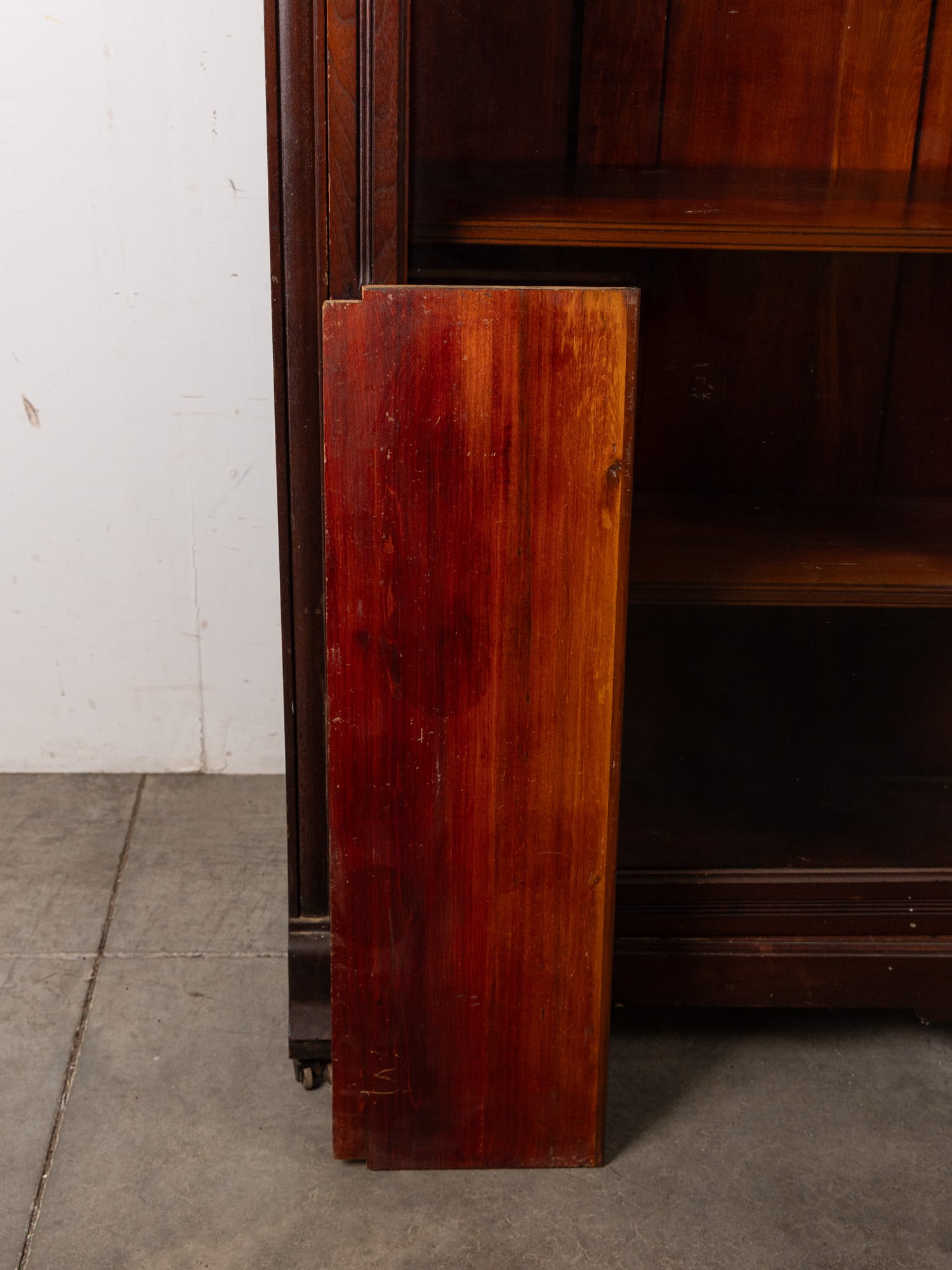 Antique Victorian Bookcase w/ Beveled Mirror Top - 2