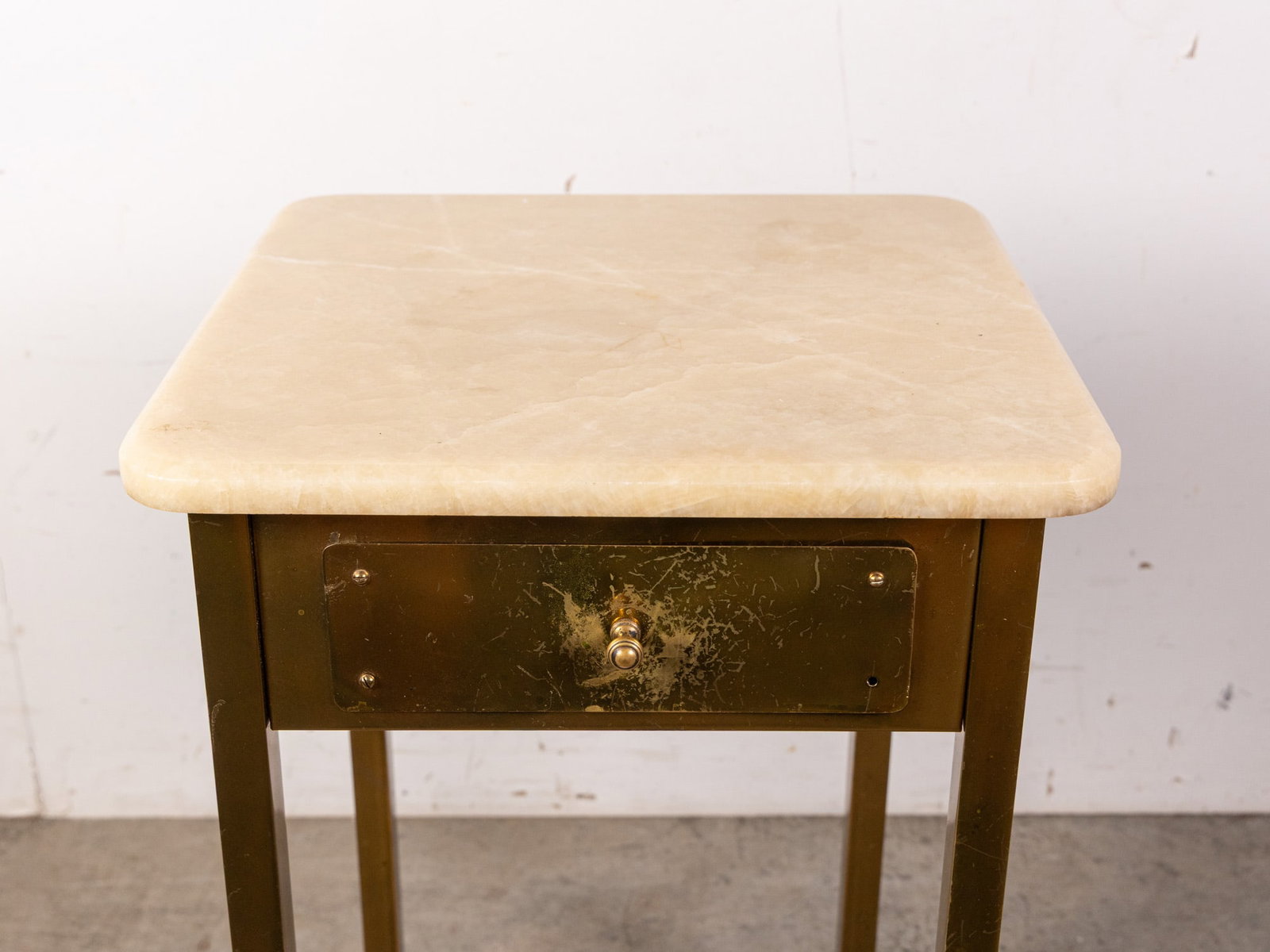 French Brass and Onyx Two-Tier Side Table - 2