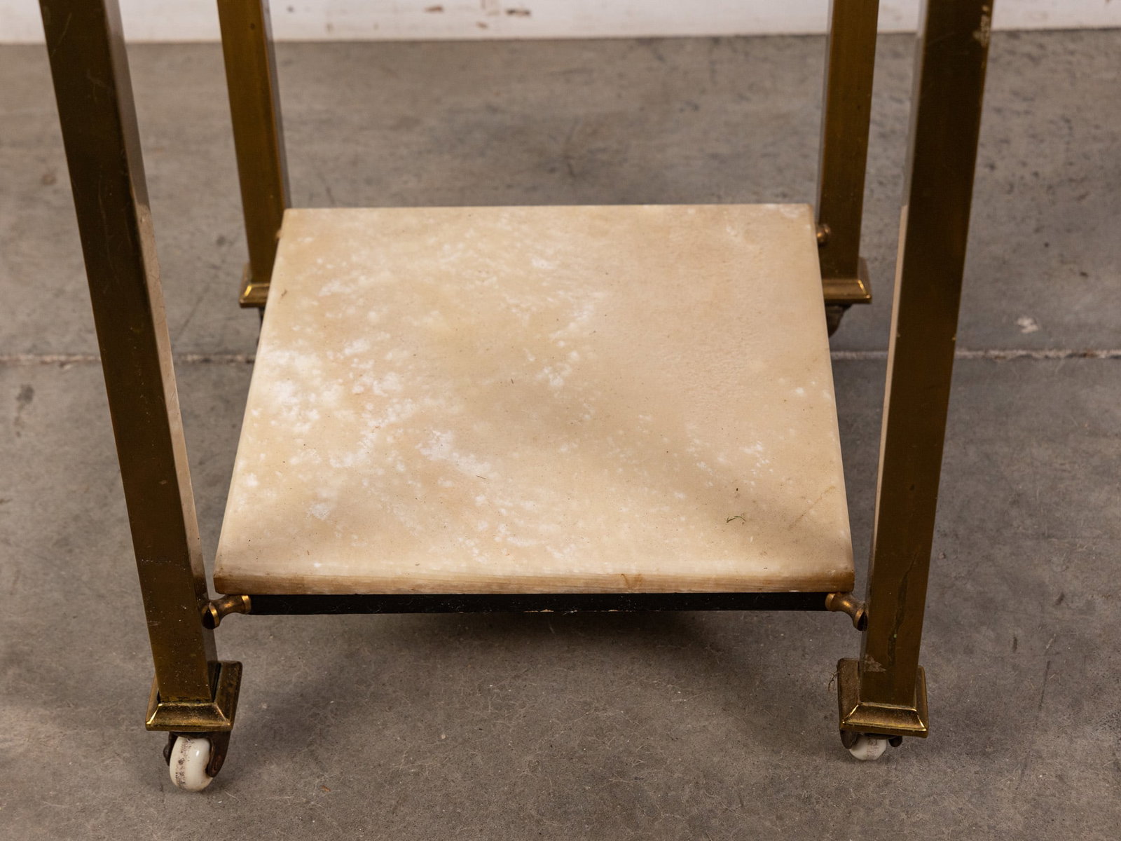 French Brass and Onyx Two-Tier Side Table - 3