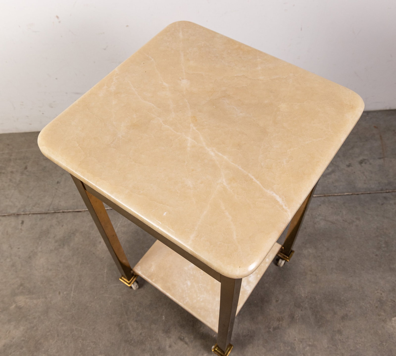 French Brass and Onyx Two-Tier Side Table - 7